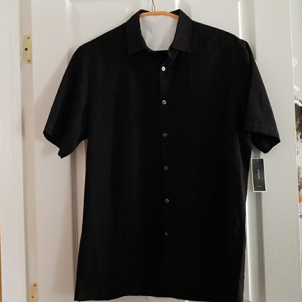 Men's Alfani Short Sleeve Button Down Shirt